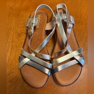 PAYMA leather sandals | women 41 | 3-color metallic